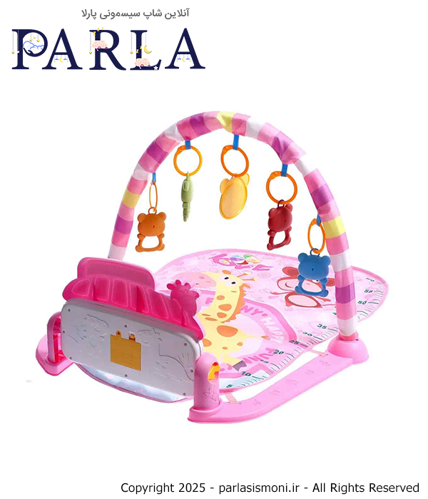 تشک بازی موزیکال پیانویی Children’s Pedal piano طرح زرافه صورتی