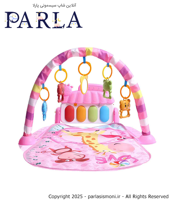 تشک بازی موزیکال پیانویی Children’s Pedal piano طرح زرافه صورتی