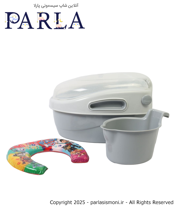 توالت فرنگی تشکدار کودک سوواندا رنگ طوسی