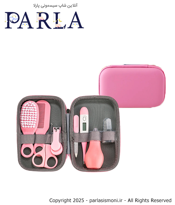 ست بهداشتی 8 تکه نوزاد چیکو Chicco رنگ صورتی