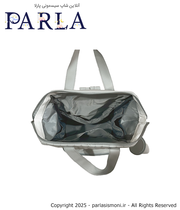 کوله پشتی لوازم نوزاد طرح مایورال ببتو Bebetto رنگ طوسی سیسمونی آنلاین شاپ پارلا