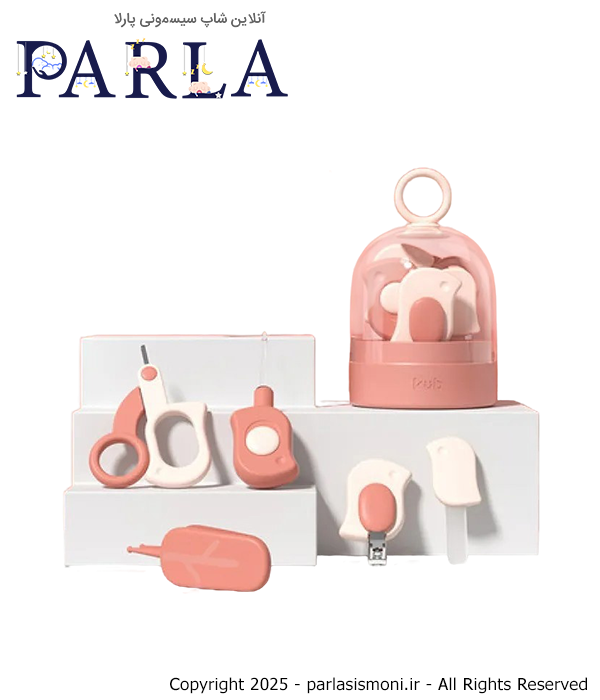 ست بهداشتی کودک ۵ تکه کوب Kub مدل گنجشک KT2123 رنگ قرمز