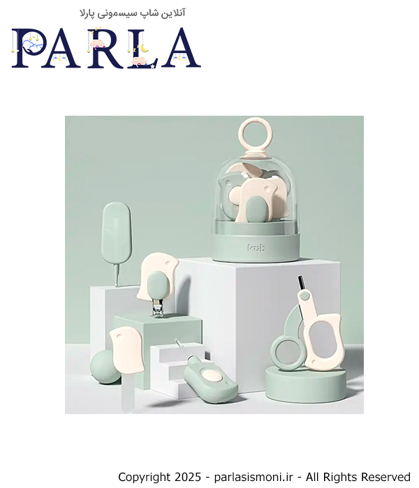 ست بهداشتی کودک ۵ تکه کوب Kub مدل گنجشک KT2123 رنگ سبز