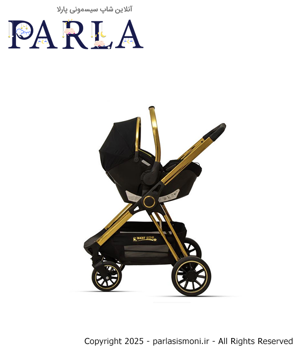 کالسکه کودک baby6 بی بی استار Baby star رنگ مشکی سیسمونی آنلاین شاپ پارلا
