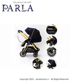 کالسکه کودک baby6 بی بی استار Baby star رنگ مشکی سیسمونی آنلاین شاپ پارلا