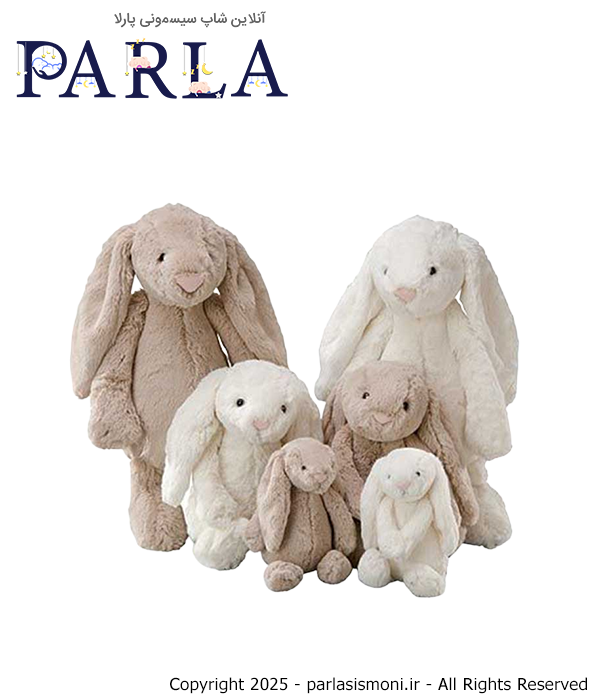 عروسک خرگوش جلی کت Jelly cat در انواع سایزبندی