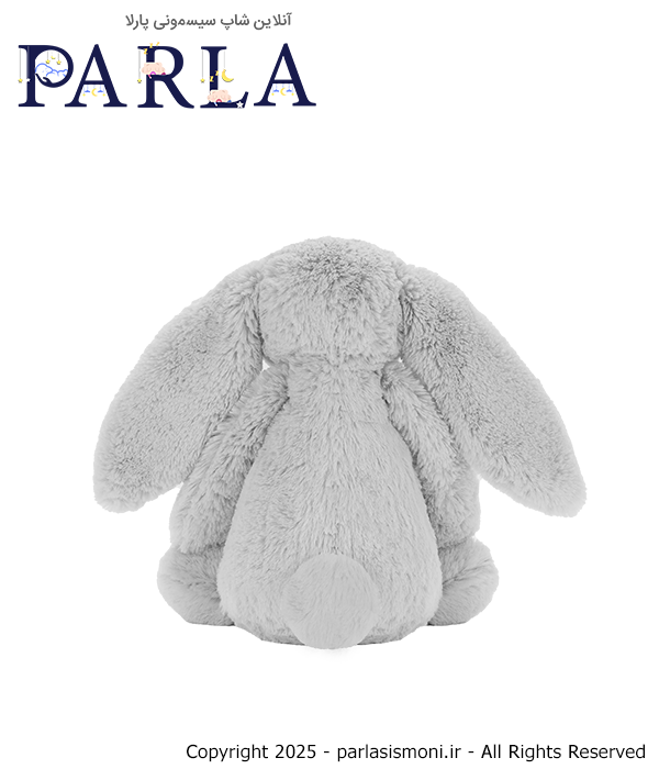 عروسک خرگوش جلی کت Jelly cat رنگ طوسی