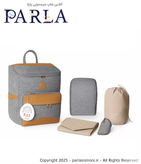 کوله پشتی ببتو مدل تینو آکسفورد نما چرم Bebetto رنگ طوسی سیسمونی آنلاین شاپ پارلا